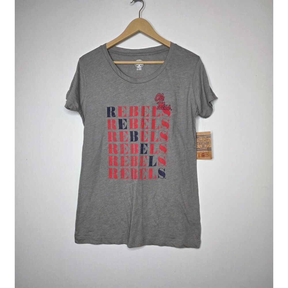 Ole Miss Rebels Gray T-shirt Size Large